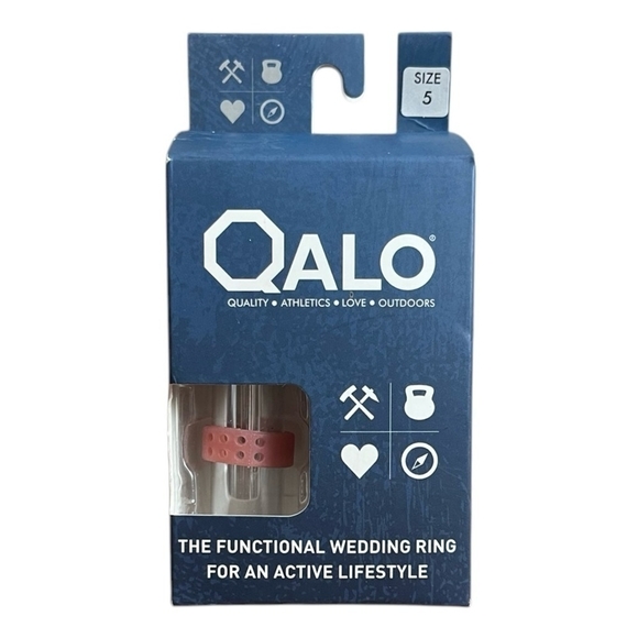 NIB Women Ring QALO Functional Wedding Ring Active Sport Rose Gold Silicone Ring - Picture 1 of 3